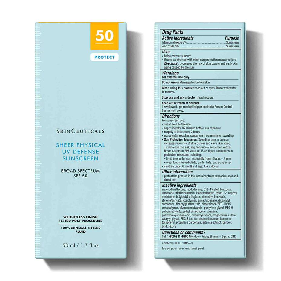 SHEER PHYSICAL UV DEFENSE SUNSCREEN SPF 50